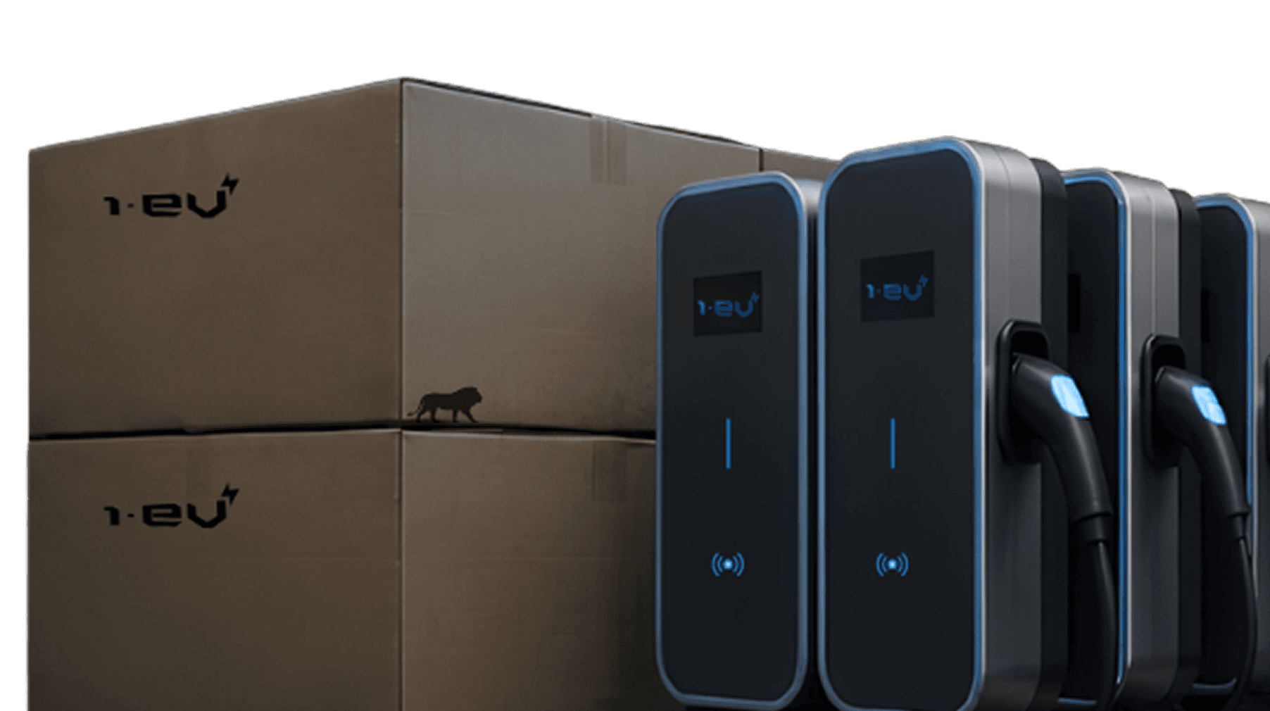 Boxed chargers ready for bulk shipment