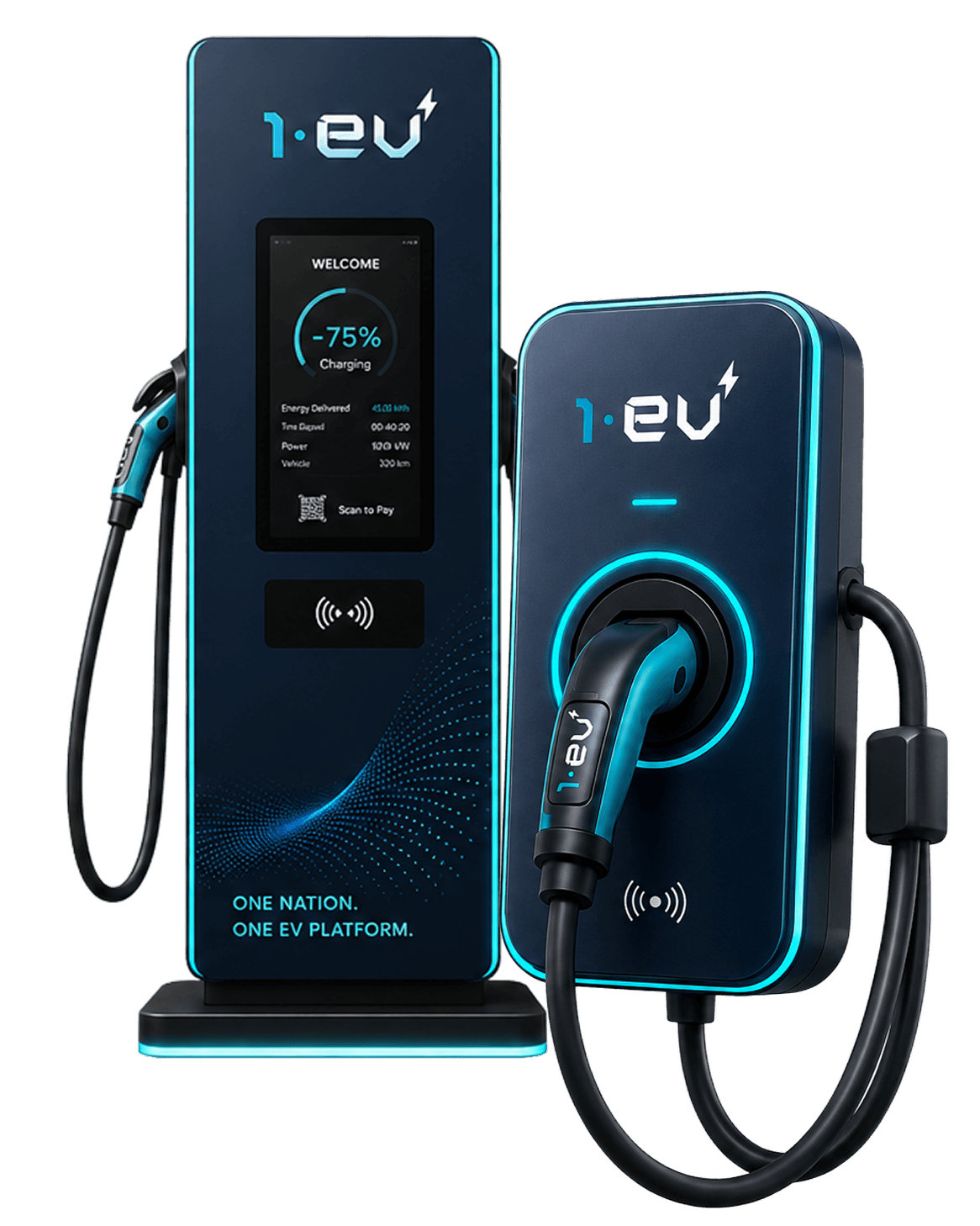 1EV wall-mounted EV charger